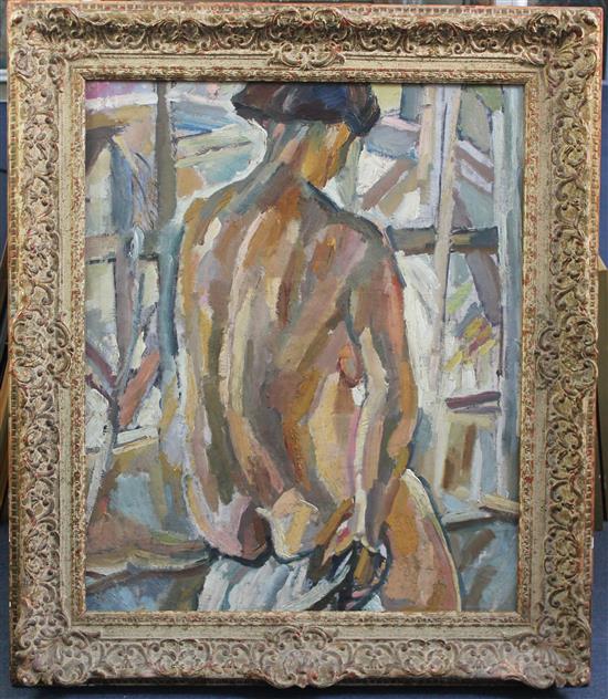 § Maurice Albert Loutreuil (1885–1925) Nu de dos, 28.75 x 23.75in.